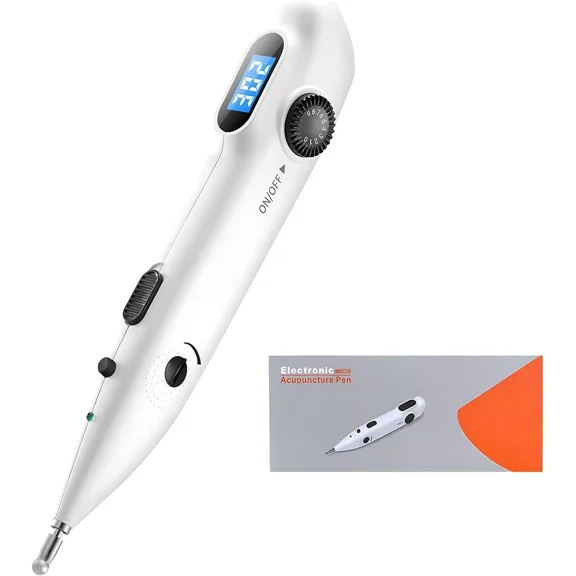 Electronic Acupuncture Pen Rechargeable Electric Acupressure Pen Meridian Finder excel ii lt Stimulator Acupoints Automatically with 2 Massage Heads