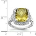 thumbnail image 2 of Sterling Silver Diamond & Lemon Quartz Ring. Carat Wt- 0.14ct. Gem Wt- 5.45ct, 2 of 2