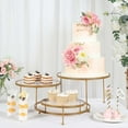 thumbnail image 5 of Efavormart 23" 3-Tier Gold Metal Cupcake Stand With Clear Round Acrylic Plates, Dessert Cake Display Holder, 5 of 11