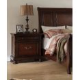 thumbnail image 3 of Formal Traditional Cherry Veneer 4pc Bedroom Furniture California King Size Bed Dresser Mirror Nightstand Sleigh Bed, 3 of 6