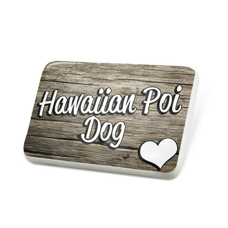 Porcelein Pin Hawaiian Poi Dog, Dog Breed United States Lapel Badge – NEONBLOND