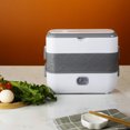 thumbnail image 4 of Portable 2 Layer Electric Lunch Box Stainless Steel Steamer Pot Rice Cooker Heat, 4 of 20