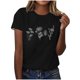 thumbnail image 1 of Tops de Ajuste Suelto para las Mujeres Sudadera Casual Impresa Manga Corta Cuello Redondo Superior, Poliéster, 1 of 4