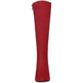 thumbnail image 6 of BLISSFUL STEP Women's Boots Faux Suede Knee High Pointy Toe Stiletto Heel Dress Boots Red 9.5, 6 of 7