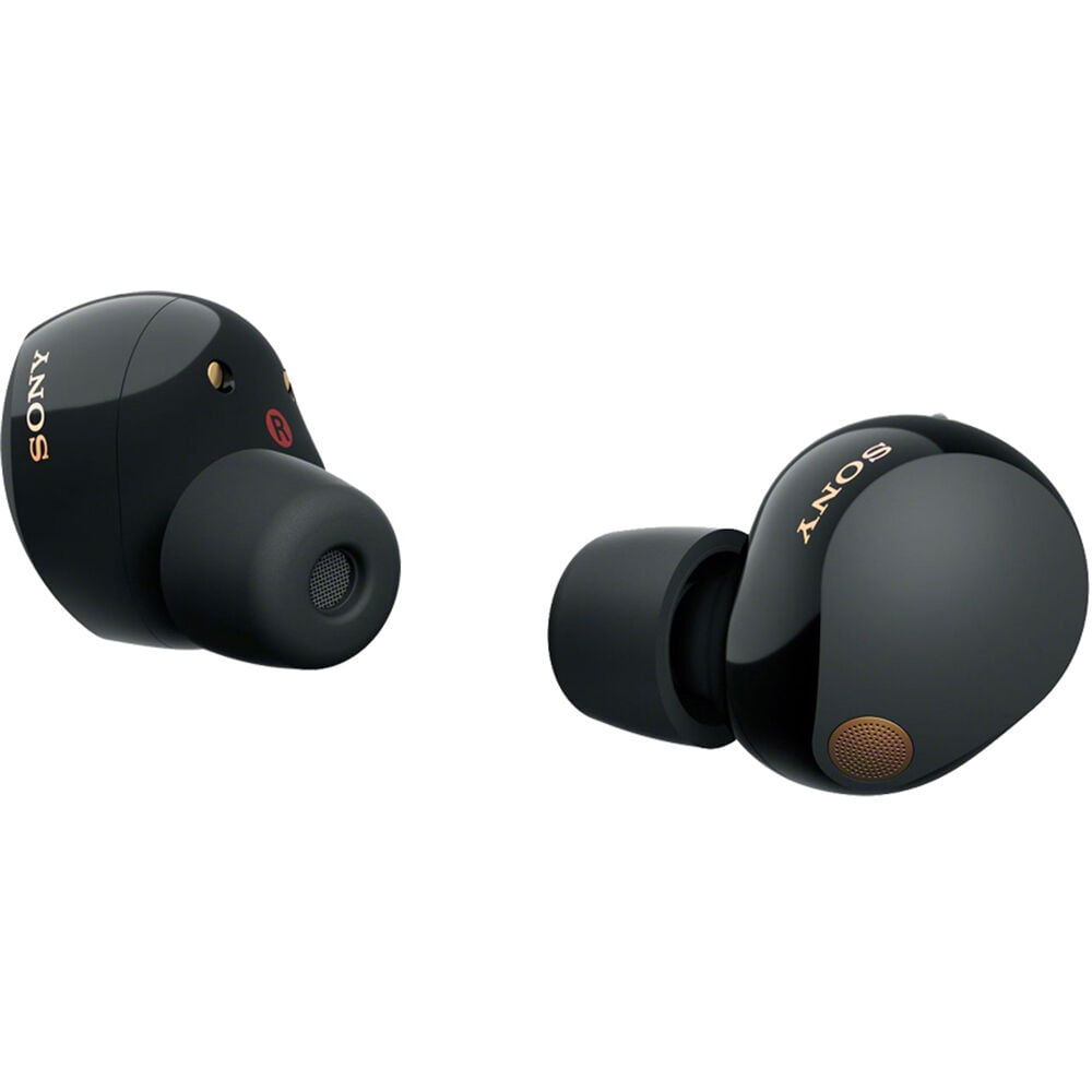 Sony WF-1000XM5 Industry Leading Noise Canceling Truly Wireless Earbuds (Black) Bundle with Deco Essentials 6 Pairs of In-Ear Earbud Tips (S/M/L Sizes) + Microfiber Cleaning Cloth