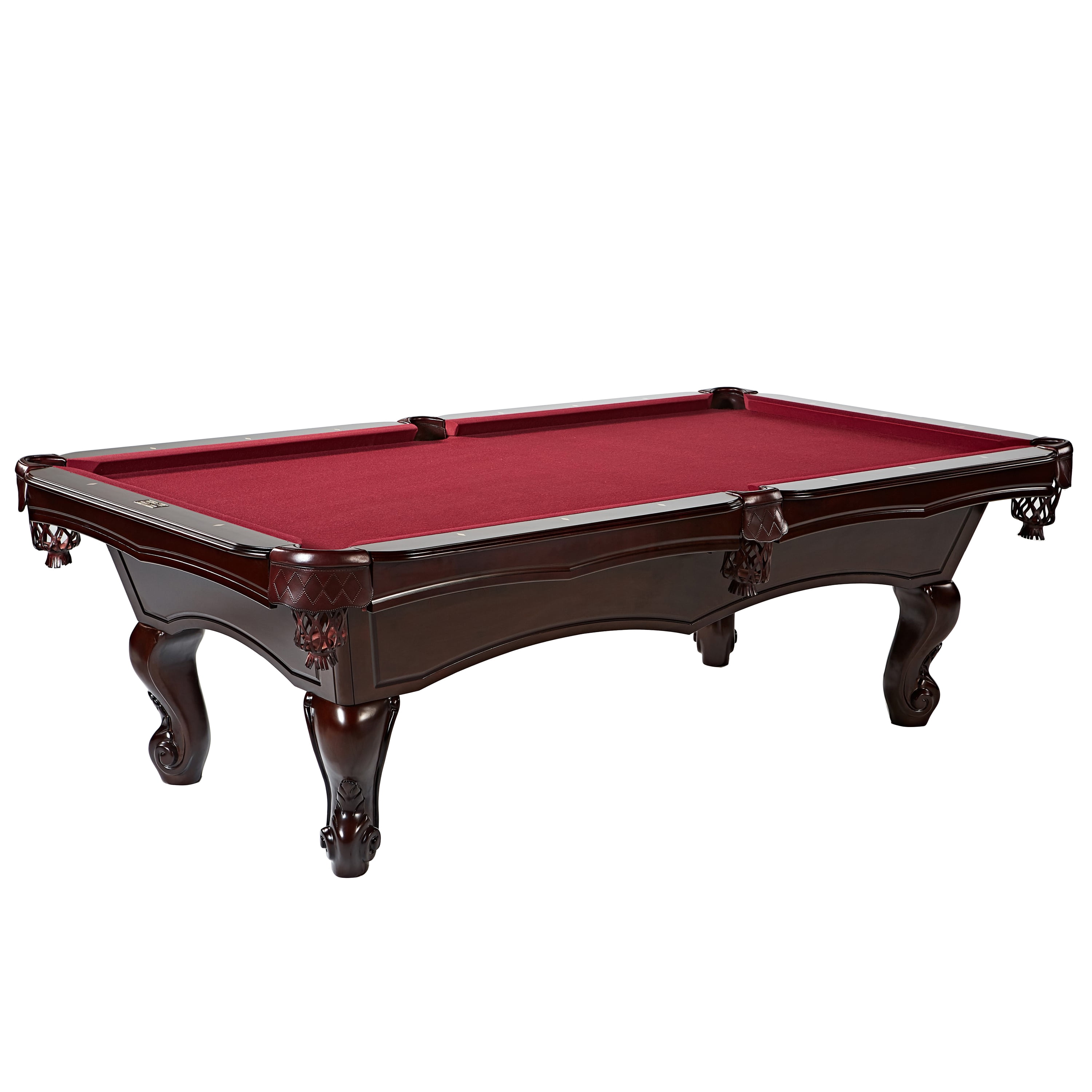 Barrington 100" Claremont Slate Billiard Table, Wool Cloth, Brown/Red
