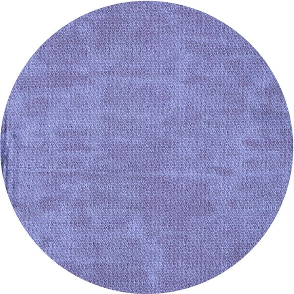Ahgly Company Indoor Round Patterned Slate Blue Area Rugs, 3' Round
