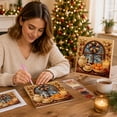 thumbnail image 2 of 2026 New Christmas Diamond Painting Suncatcher Kit, Acrylic DIY Diamond and Pearl Art Painting, Crystal Art Hanging Ornament Kit, Xmas Decorations for Home Wall Decor and Gift, 2 of 3
