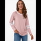 thumbnail image 5 of Camisetas de Larga para Mujer, Camisetas Casuales con Cuello Redondo y Bloques de Color, Ropa de Moda de Otoño, Conjuntos Modernos Rosa M, 5 of 8
