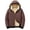 Coffee #10, variant on Men's Sherpa Lined Quilted Hooded Jacket Full Zip Up Winter Heavyweight Warm Outerwear with Pockets