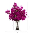 thumbnail image 2 of Nearly Natural 30in. Artificial Bougainvillea Arrangement in Glass Vase, 2 of 6