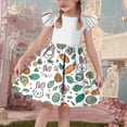 thumbnail image 2 of MKOSPLRT Toddler Tutu Dress Little Girls Fluffy Sleeve Summer Dresses Casual Party Tulle Sundress for Kids Easter Outfits Orange 11-12 Years, 2 of 7