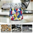 thumbnail image 6 of Yayeee Ashtray with Lid for Cigarette Smokeless Stainless Steel Home Ash Holder, Yelllow Simple Shapes, 6 of 7