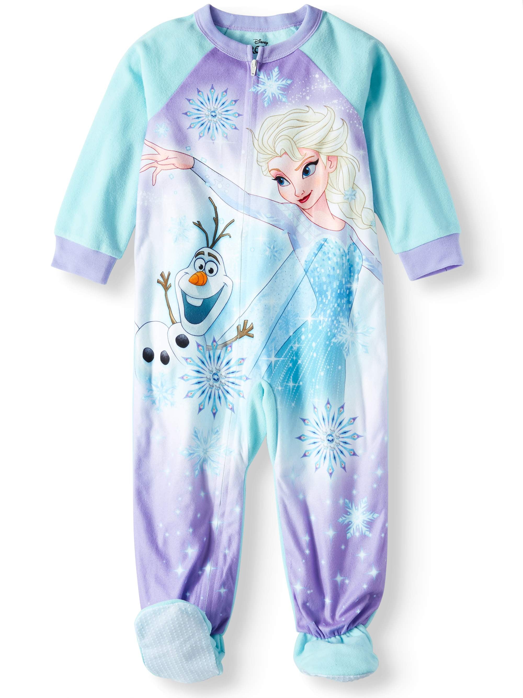 Frozen Microfleece Footed Blanket Sleeper (Toddler Girls) BrickSeek