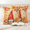 thumbnail image 3 of Red Gnomes Fall Outdoor Waterproof Pillow Covers, Thanksgiving Pumpkin Maple Eucalyptus Rustic Decorative Square Throw Pillowcase Sofa Cushion Sham for Patio/Couch/Chair, 20"x20" 2 Pack, 3 of 8