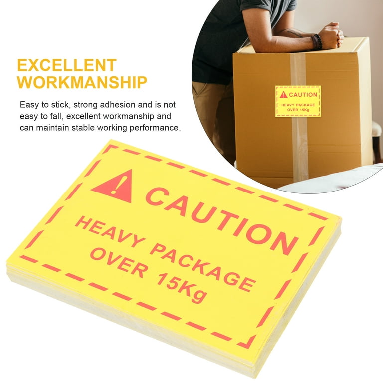 Warning Labels Yellow 1 x 2 inch 500 Adhesive Stickers R7-15
