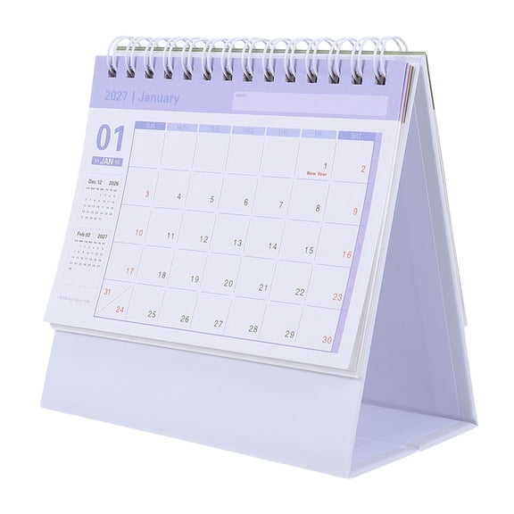 OUNONA Green 2027 Flip Calendar for Desk Small Standing Calendar for Office Daily Use
