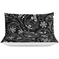thumbnail image 3 of HAHDAXIA Paisley Bedding Solid Comforter Set for All Seasons,3 Pieces(1 Comforter+2 Pillowcases),Soft Microfiber Bedding Set Queen(90"x90"), 3 of 7