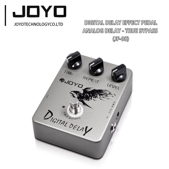 JOYO Digital Delay Effect Pedal for Electric Guitar & Bass - Analog Delay - True Bypass (JF-08)