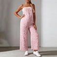 thumbnail image 5 of Dungarees for Women Summer Jumpsuits Playsuit Overalls Pregnancy Maternity Loose Casual Holiday Wear with Side Pockets Adjustable Straps Pink XL, 5 of 6