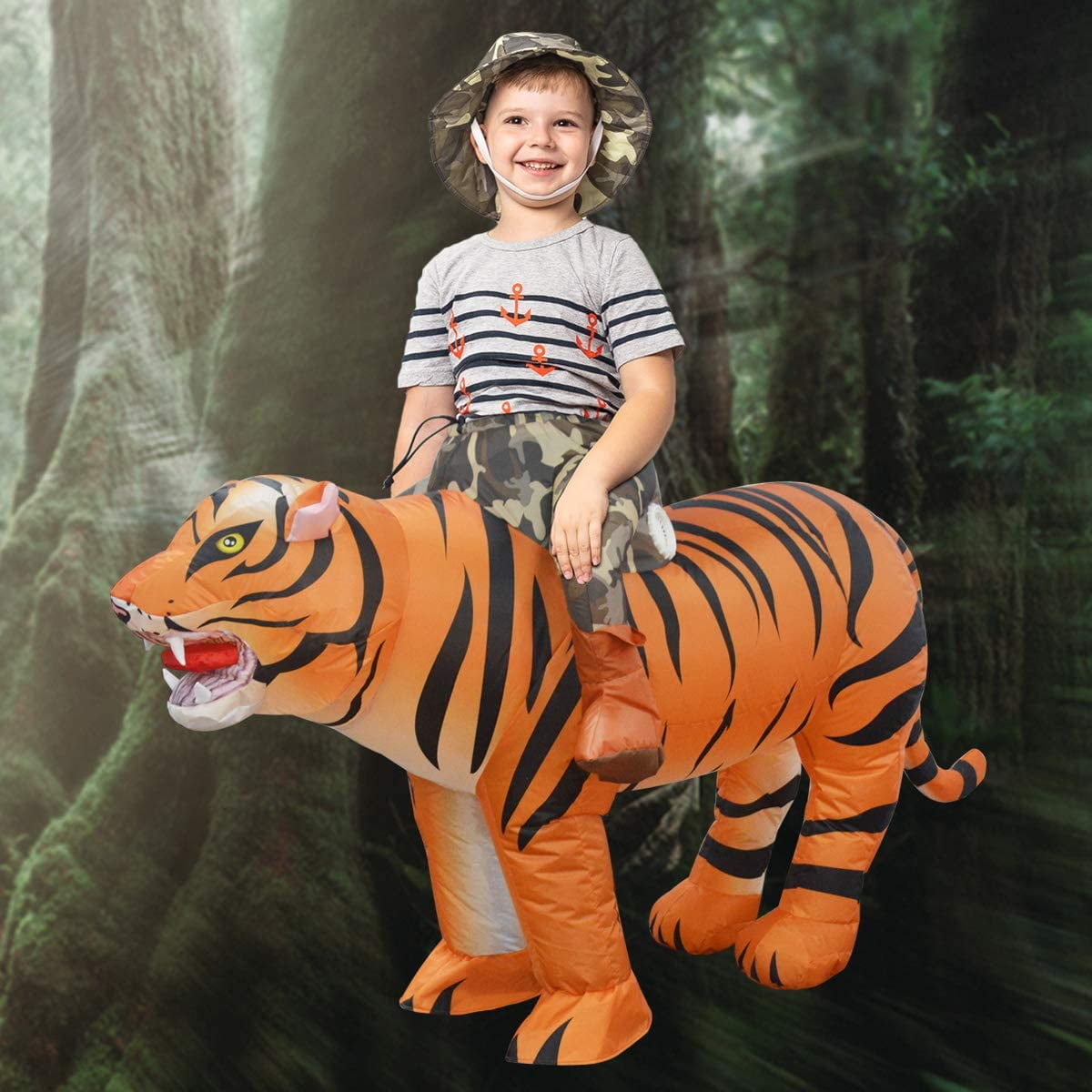 GOOSH 48 inch Inflatable Tiger Costume, Inflatable Costumes for Kids