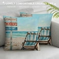thumbnail image 3 of Summer Beach Pillow Covers, Reversible in Throw Pillow Cover, Ocean Decorations for Home Farmhouse Sofa Couch Bed Indoor Outdoor, Set of, 3 of 5