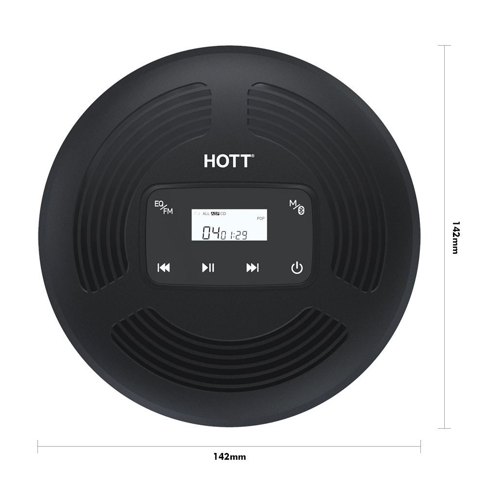 SUNSBELL HOTT CD903TF Portable CD Player FM Transmitter Bluetooth 5.0 portable cd players for