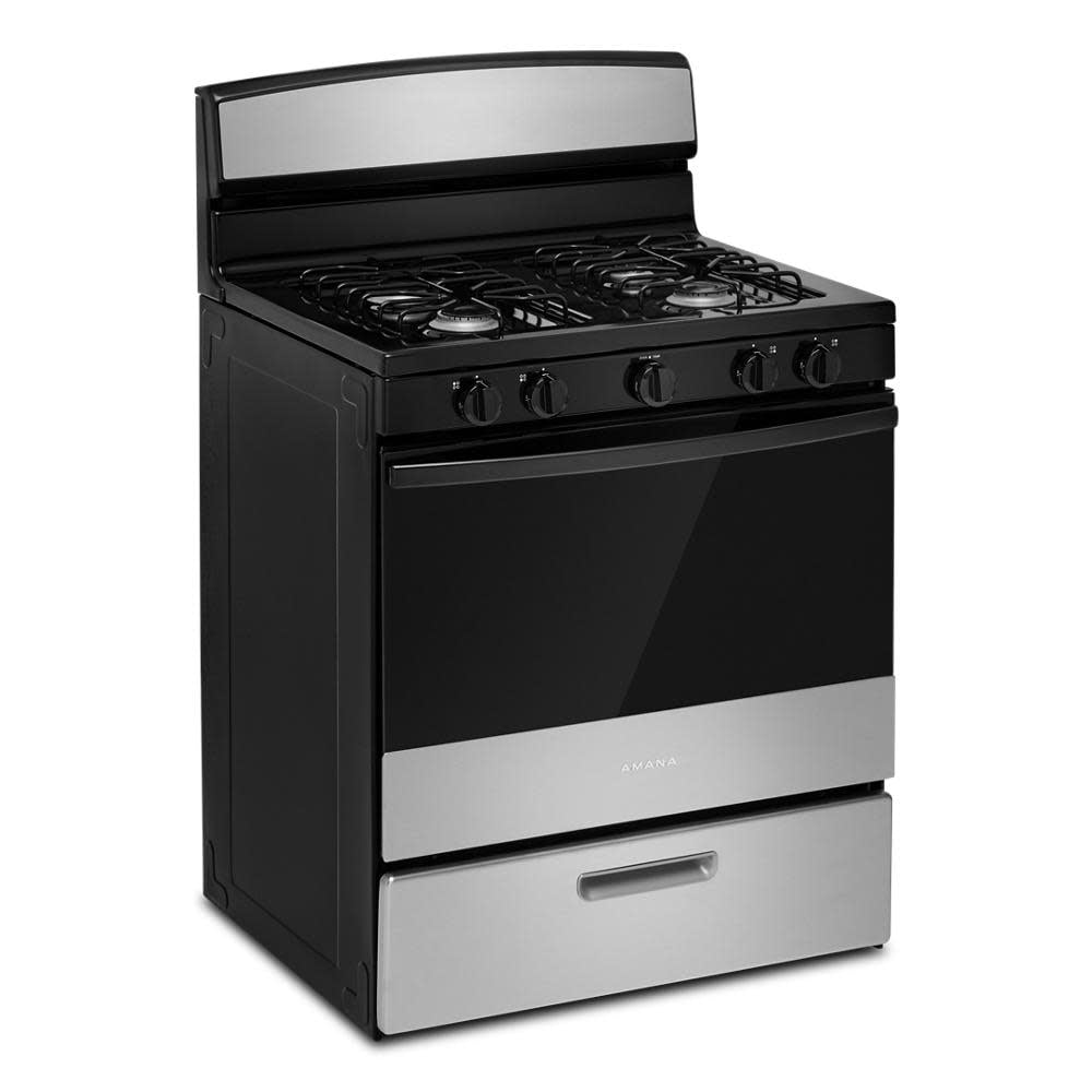 Amana Agr4203mn 30" Wide 5.1 Cu. Ft. Free Standing Gas Range - Black