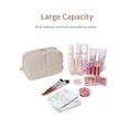 thumbnail image 3 of Bolsa de maquillaje Narwey Puffy acolchada para mujer de viaje, color caqui, 3 of 6
