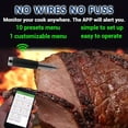thumbnail image 5 of Wireless Digital Food Thermometer,Smart Bluetooth Meat Thermometer with App,656 Ft Range,Grill Thermometer For Outside,Single Probe, 5 of 8