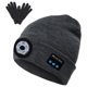 thumbnail image 2 of Bluetooth Sombreros para Mujeres Faro Faro Beanie Invierno Música Deportes LED Luces Sombrero, recargable al aire libre Running Night Linterna gorras Gris con guantes Soledad Sombrero de música cálido de invierno, 2 of 8