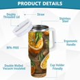 thumbnail image 5 of Lemon Slices Leaves 40 oz Tumbler Insulated&nbsp;Travel Mug Leak Proof Water Bottles Glasses Fits in Car Cup Holder, 5 of 8