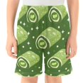 thumbnail image 2 of Matcha Towel Roll Pattern Athletic Shorts Breathable with Comfort Fit Drawstring Casual Sweatshorts X-Small, 2 of 9