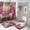 style-574, variant on Personalized Pet's Photo + Name 4Pcs Shower Curtain Set with Rugs with Non-Slip Rugs Toilet Lid Cover And Bath Mat Santa Hat Dog Waterproof Personality Pattern Bath Curtain for Bathroom Decor