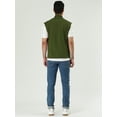 thumbnail image 5 of DARING DIVA Men's Sleeveless Open Front Asymmetric Hem Cardigan Vest 42 Green, 5 of 7