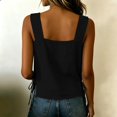 thumbnail image 7 of Womens Tank Tops Ladies' Summer Casual Loose Cotton And Linen Sleeveless Camisole With Split Vest Black Tank Tops for Women, 7 of 7