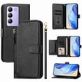 thumbnail image 1 of Filp Case for VIVO T3 5G Zipper Pocket Magnetic Flip Wallet Phone Case with 7 Card Slots and Wrist Strap, 1 of 5