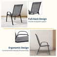 thumbnail image 4 of Patio Chairs Set of 4 Lawn Chairs Outdoor Dining Chairs Polyester Fabric, Gray, 4 of 11
