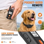 PcEoTllar Dog Training Collar, Dog Shock Collar with Remote, 4 Modes Beep Vibration Shock, Waterproof, Rechargeable Dog Shock Collar for Training Small Medium Large Dogs