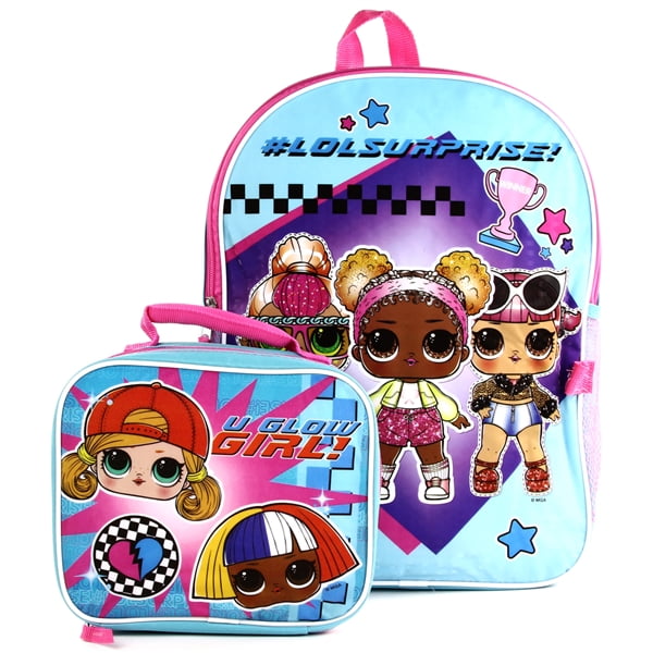 LOL SURPRISE 16' Backpack With Detachable Lunch Bag