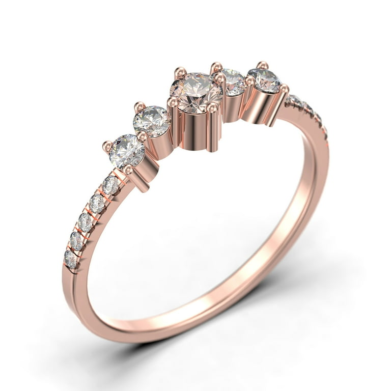 Rose gold promise hot sale ring walmart