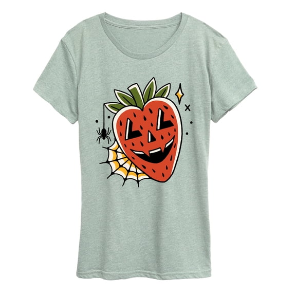 Instant Message - Strawberry Skull Short Sleeve Graphic T-Shirt