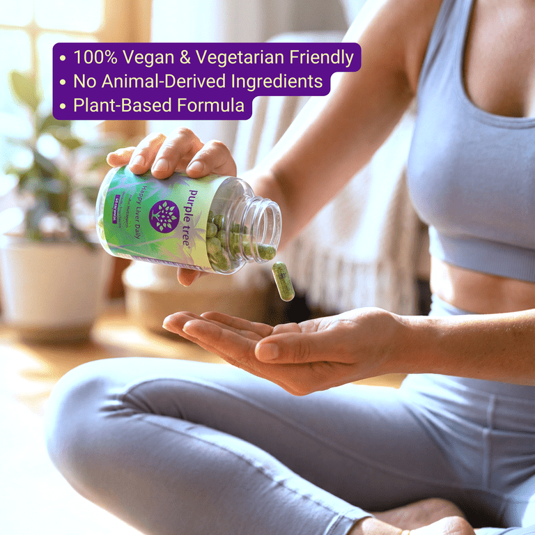 Purple Tree Happy Liver Daily | Liver Support + Milk Thistle & Glutathione
