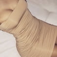 thumbnail image 4 of Vestido de verano sin mangas con cuello barco para mujer, vestido ajustado para club nocturno, caqui, xL Eigraketly AP1098-08B, 4 of 7