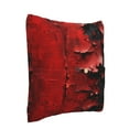 Bingfone Abstract Red Textured Canvas Linen Throw Pillow Covers Cushion