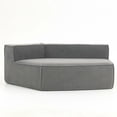 thumbnail image 6 of Resenkos Grey Teddy Fleece Single Sofa Chair - Compressed Modular Wide Seat with 3 Back Cushions, Cozy for Living Room & Dorm, 6 of 12