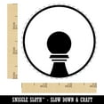 thumbnail image 2 of Chess Piece Black Pawn Self-Inking Rubber Stamp Ink Stamper - Blue Ink - Small 3/4 Inch, 2 of 7