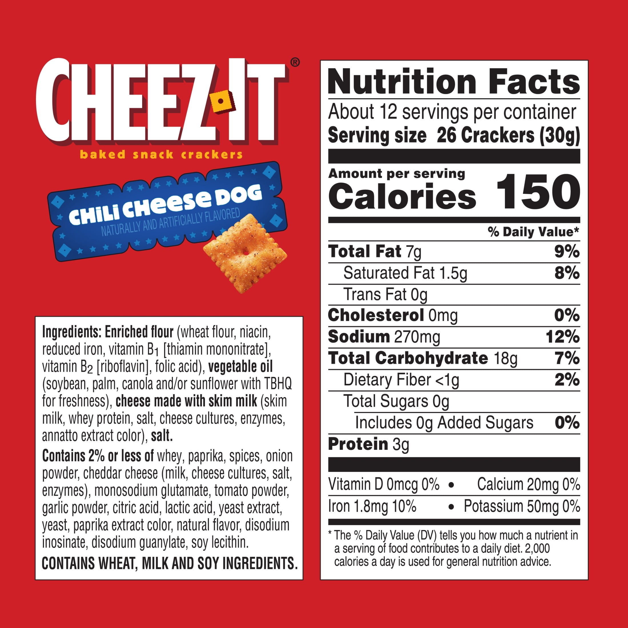 Cheez-It Chili Cheese Dog Baked Snack Crackers, Limited Edition, 12.4 oz