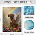 thumbnail image 3 of Diamond Art Kit for Adults, Angel Dog Rainbow Gardener Wings Diamond Painting for Adults Beginners, 5D DIY Diamond Art Painting Kits, Colorful Diamond Painting Craft for Home Decor 12x16, 3 of 7