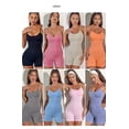 thumbnail image 3 of Mono deportivo para mujer, pantalones cortos de gimnasio, mameluco de Yoga para mujer, sujetador de soporte alto, monos deportivos para hacer ejercicio, medias realzadoras, 3 of 5